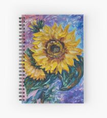That Sunflower From The Sunflower State by OLena Art - brand Spiral Notebook