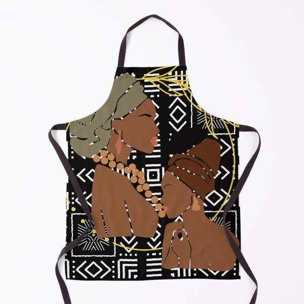 Item preview, Black Woman Turban on beautiful mudcloth print designed and sold by lesovybze.