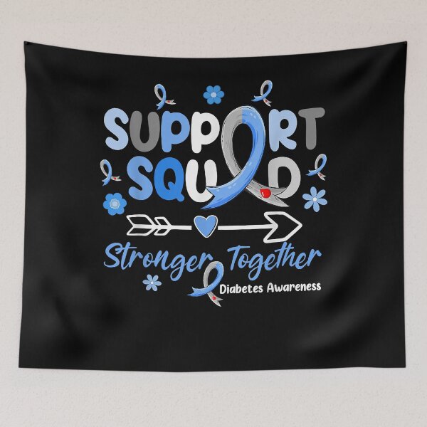 Artikelvorschau, Groovy Support Squad Blue Ribbon Diabetes-Bewusstsein entworfen und verkauft von MollieCooper98.
