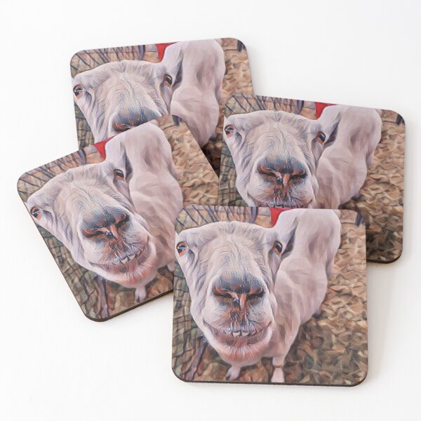 Item preview, smiling goat designed and sold by AspieConjures.