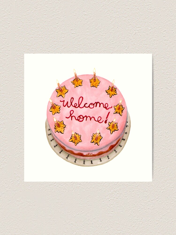 Simple welcome home cake | Welcome home cakes, Cake, Cake decorating