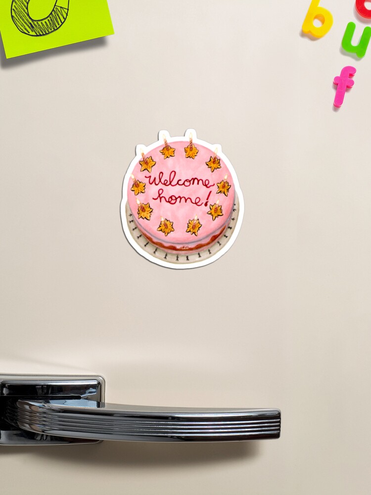 Welcome Home! cake (Coraline) Magnet for Sale by artelu-cr