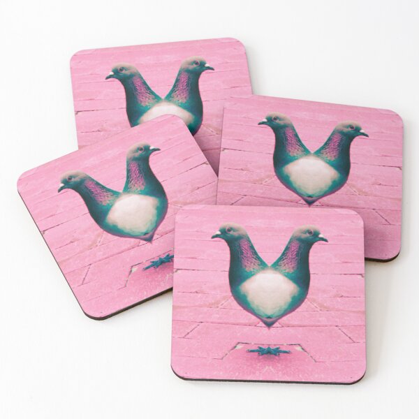 Item preview, seeing double pigeon designed and sold by AspieConjures.