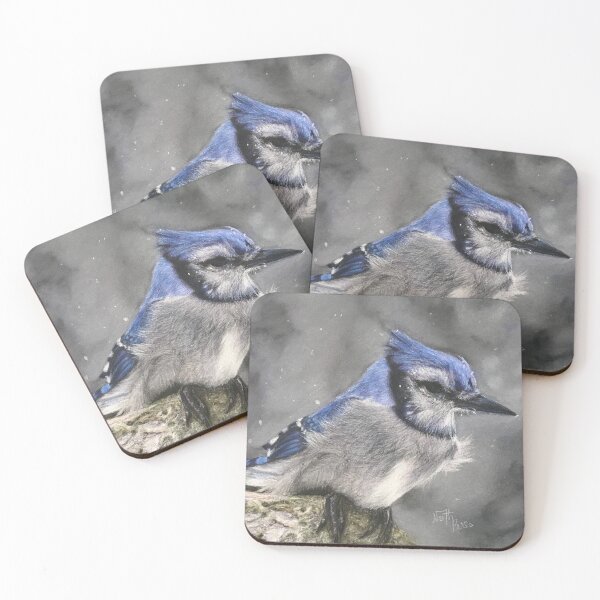 Item preview, Blue jay in winter | bird lover designed and sold by NathBros.
