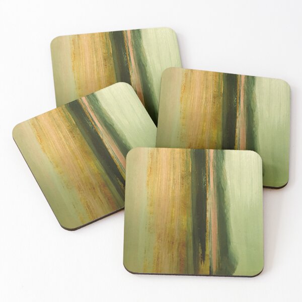 Item preview, Yellow Broad Brushstrokes With Pastel Green Abstract Painting designed and sold by DEC02.