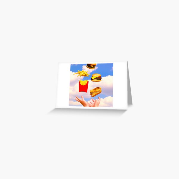 Fast Food Falling Greeting Card