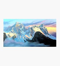 Panoramic Sunrise View Of Everest Mountain Photographic Print