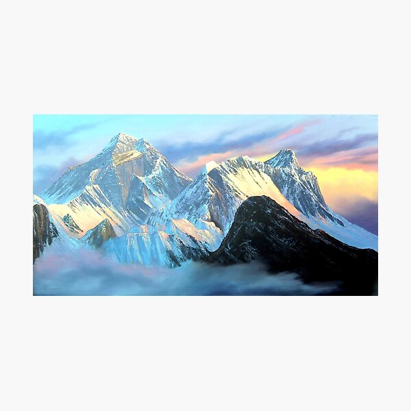 Panoramic Sunrise View Of Everest Mountain Photographic Print