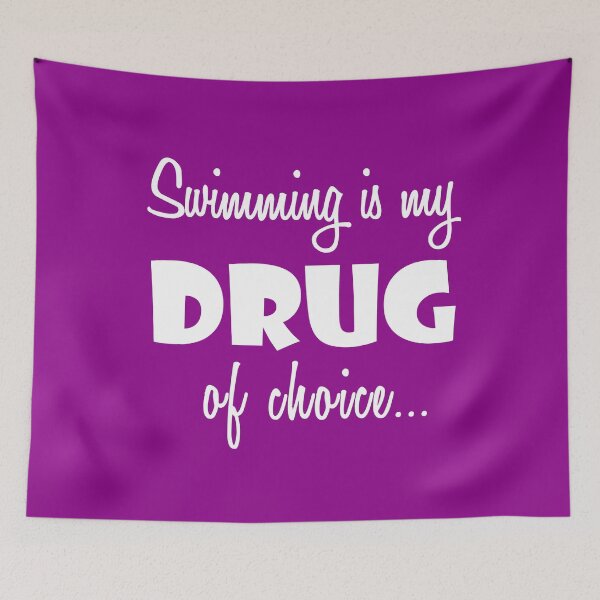 Item preview, Swimming Love Swimmer Birthday Drug of Choice designed and sold by smily-tees.