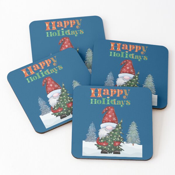 Item preview, Gnome Hugging Lighted Christmas Tree in the Snow designed and sold by IncrediMi.