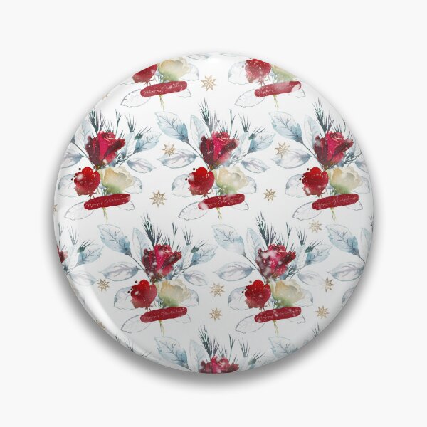 Artikelvorschau, Rote Rose mit Blatt-Aquarell-Muster entworfen und verkauft von SixelaDesign.