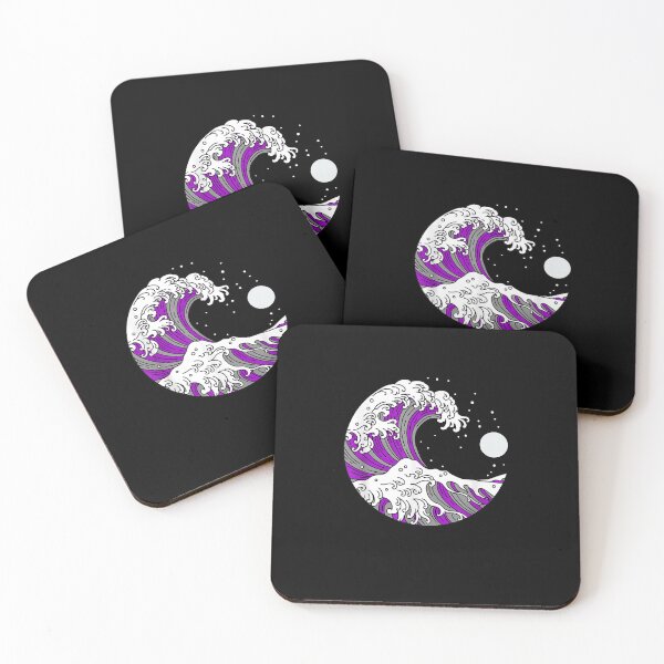 Item preview, Asexual pride japanese wave, lgbtq ace flag, lgbt asexuality designed and sold by MarkMille76.