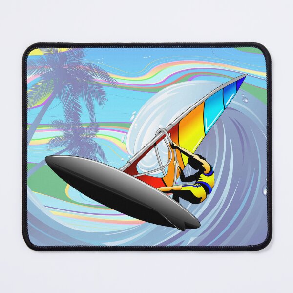 Item preview, Windsurfer on Ocean Waves designed and sold by BluedarkArt.