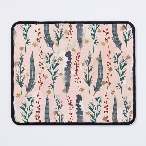 Item preview, Bohemian Christmas Design with Feathers and Berries designed and sold by SixelaDesign.