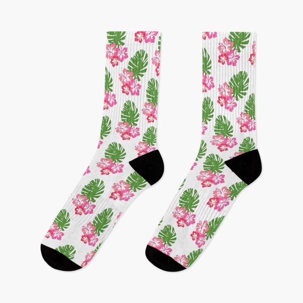Item preview, Three Pink Hibiscus Pattern In White Background designed and sold by SMillustrations.