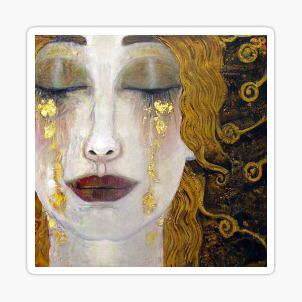 Aperçu de l'œuvre Les larmes d'or de Klimt créée et vendue par maniacfitness.