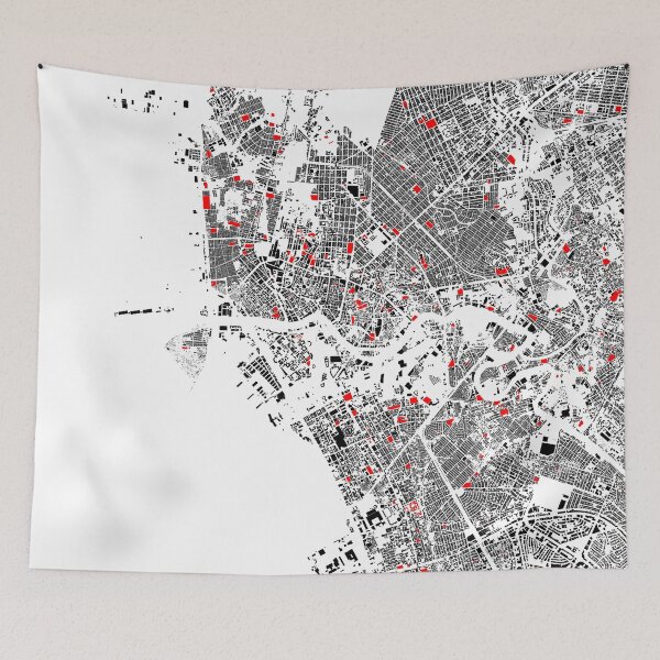 Item preview, Map of Manila, Philippines,with its schools in color designed and sold by jean-nicolas.