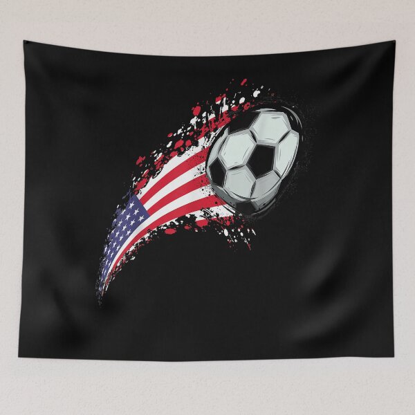 Item preview, Us flag with a soccer ball, soccer lovers designed and sold by MarkMille76.