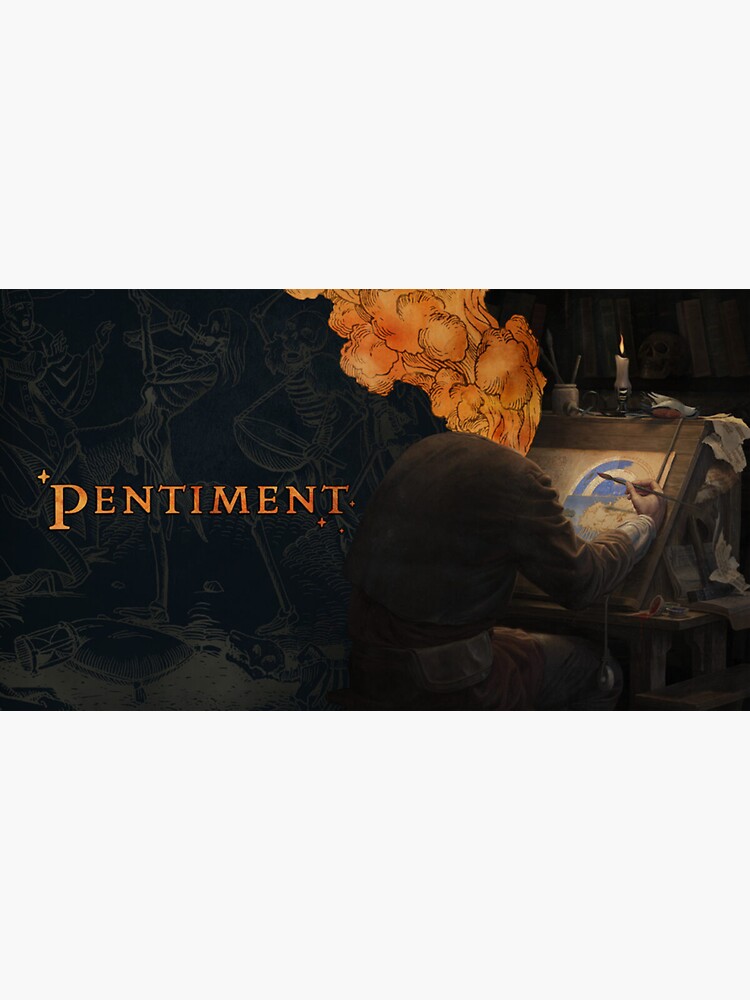 "Pentiment Cover" Sticker for Sale by ryleighschaden | Redbubble