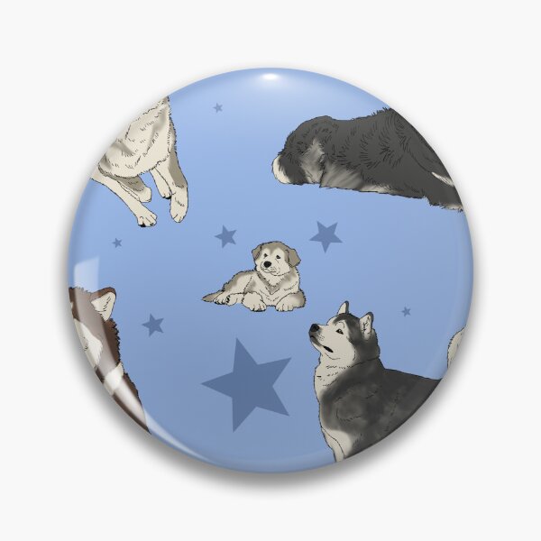 Item preview, Alaskan Malamute Pattern Blue designed and sold by Ashley Gagnon.