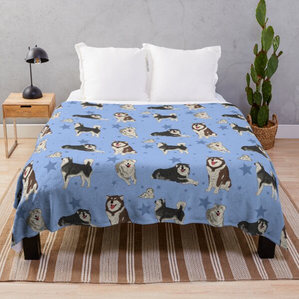 Item preview, Alaskan Malamute Pattern Blue designed and sold by Ashley Gagnon.