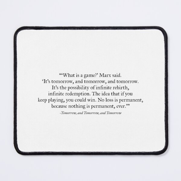 Item preview, Tomorrow, and Tomorrow, and Tomorrow Marx Quote designed and sold by booktokswiftie.