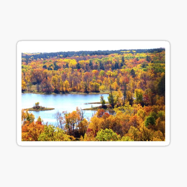 Breathtaking Autumn View from Itasca State Park's Fire Tower Sticker
