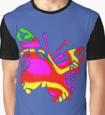 Coloured Butterfly Design Graphic T-Shirt