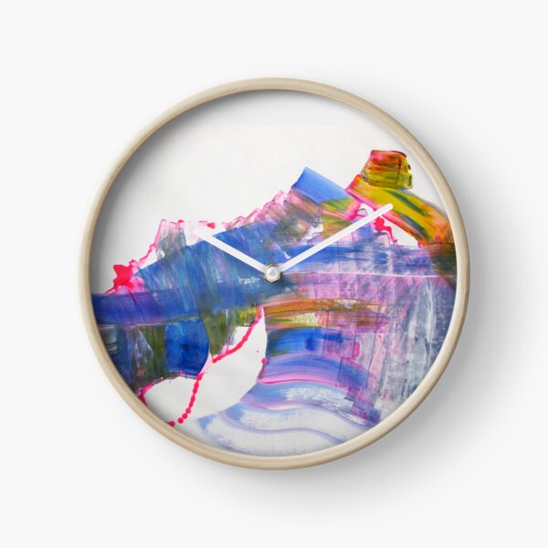 Beauty is but skin-deep - Original Wall Modern Abstract Art Painting Clock