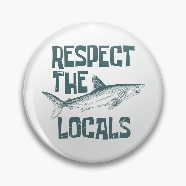 Item preview, VINTAGE RESPECT THE LOCALS SHARKS designed and sold by TonySpencer.