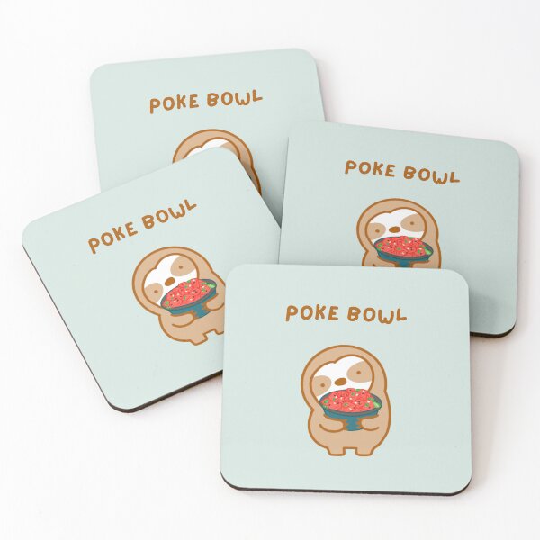 Item preview, Hawaiian Poke Bowl Sloth  designed and sold by theslothinme.