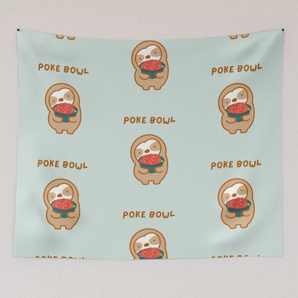 Item preview, Hawaiian Poke Bowl Sloth  designed and sold by theslothinme.