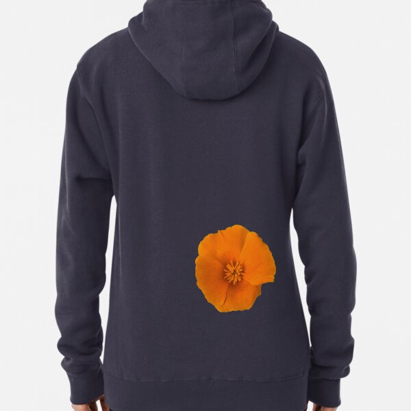 Golden Poppy Flower Pullover Hoodie