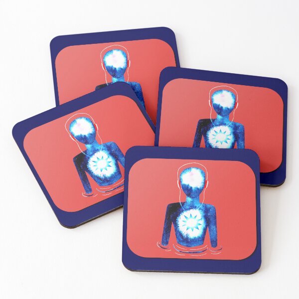 Item preview, Meditation Man w/ Headphones Red designed and sold by RealmsBeyond.