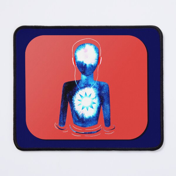 Item preview, Meditation Man w/ Headphones Red designed and sold by RealmsBeyond.