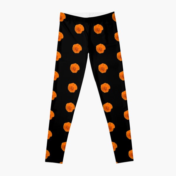 Golden Poppy Flower Leggings