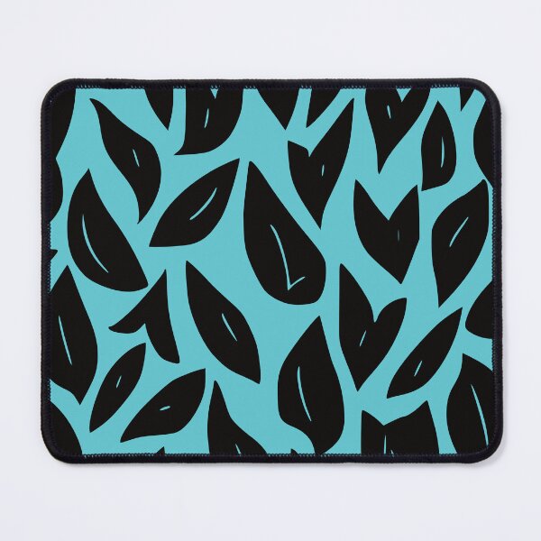 Item preview, Fall Leaves 2, Geometric Design In Black And Sky Blue. designed and sold by I-Desire.