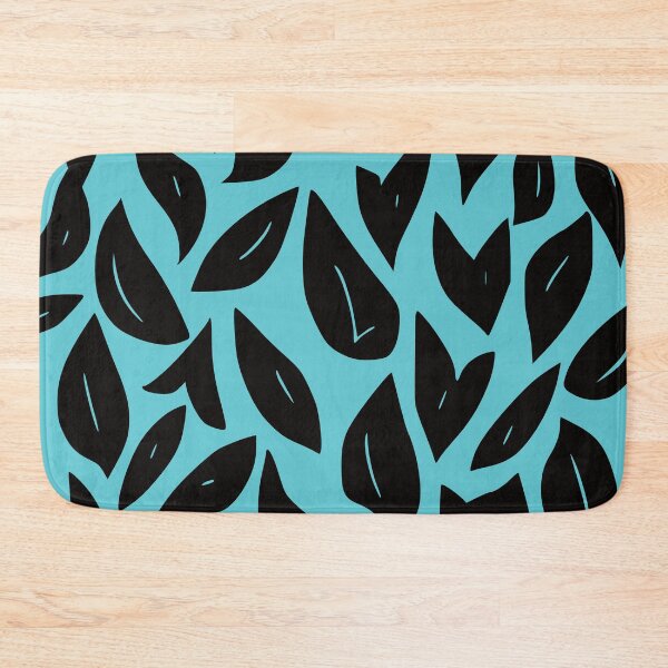 Item preview, Fall Leaves 2, Geometric Design In Black And Sky Blue. designed and sold by I-Desire.