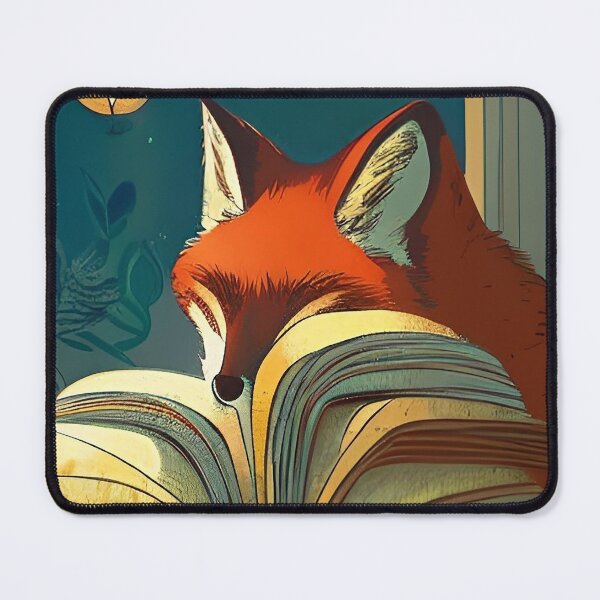 Item preview, Sly Fox Reading a Vintage Book by the Lights - Grunge Dark Academia Aesthetic designed and sold by emmtayloor.