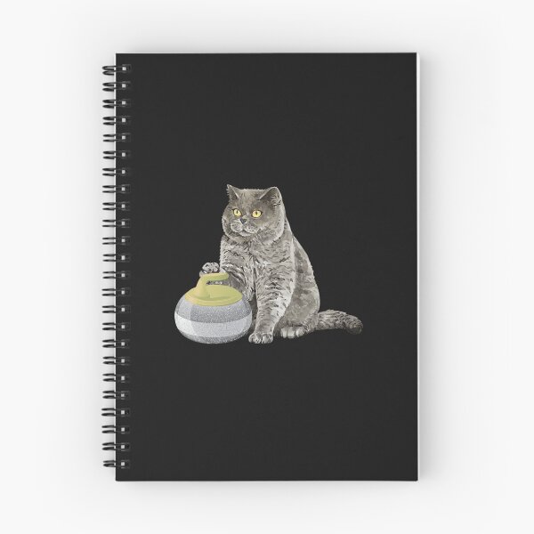 Item preview, Gato que practica curling, amante de los deportes de hielo y del curling designed and sold by kreatifikir.