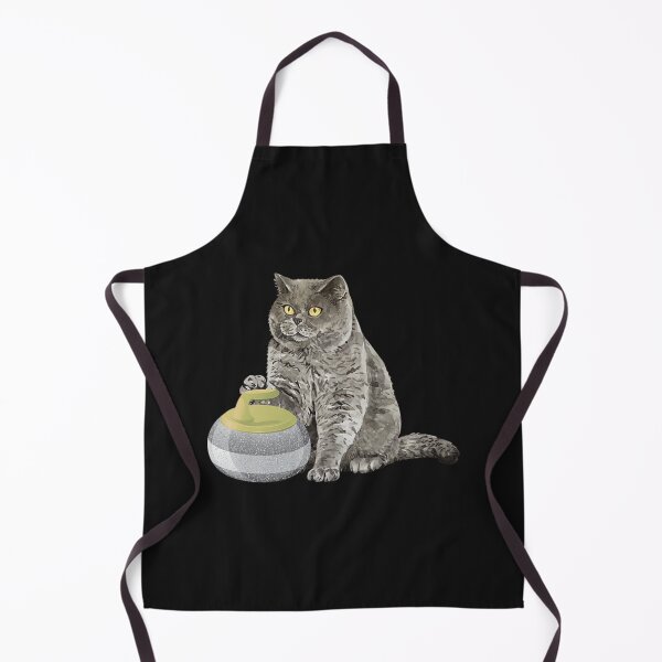 Item preview, curling cat ice sports cat and curling lover designed and sold by kreatifikir.