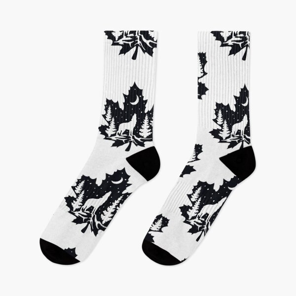 Item preview, Canadian Maple Leaf Howling Wolf designed and sold by mkzmerch.