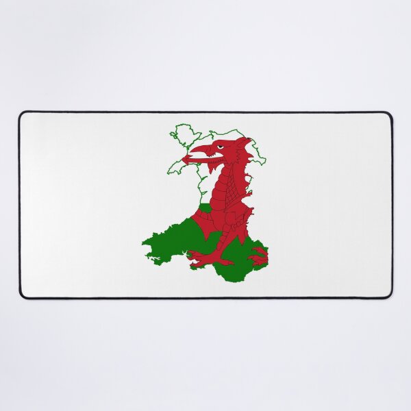 Item preview, Wales Flag Map designed and sold by Deasdw1.
