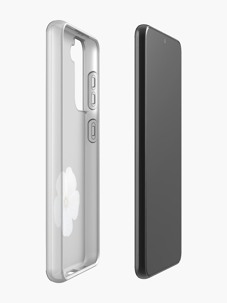 Alternate view of White hibiscus flower Samsung Galaxy Phone Case