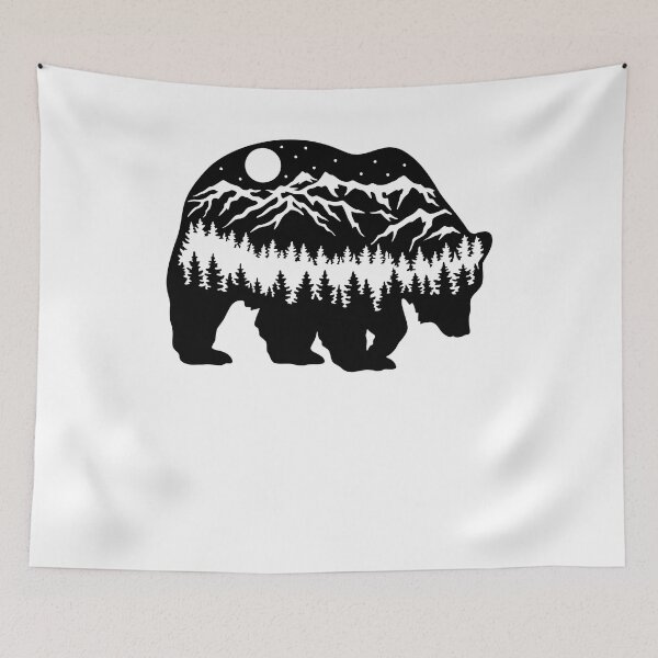 Artikelvorschau, Wild Bear Wildlife Forest Design entworfen und verkauft von mkzmerch.