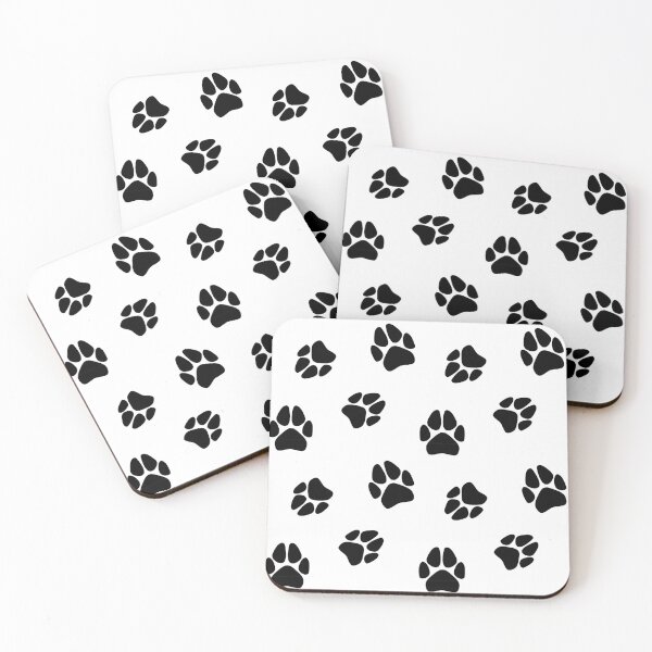 Item preview, Black Paw Print Pattern (White) designed and sold by SolGalaxyDesign.