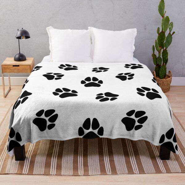 Item preview, Black Paw Print Pattern (White) designed and sold by SolGalaxyDesign.