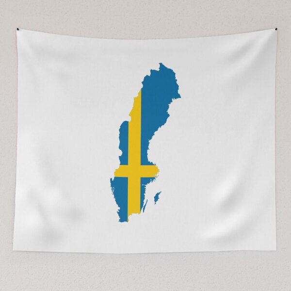 Item preview, Sweden Flag Map designed and sold by Deasdw1.