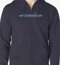 Blue Vespa Primavera ET3 Zipped Hoodie