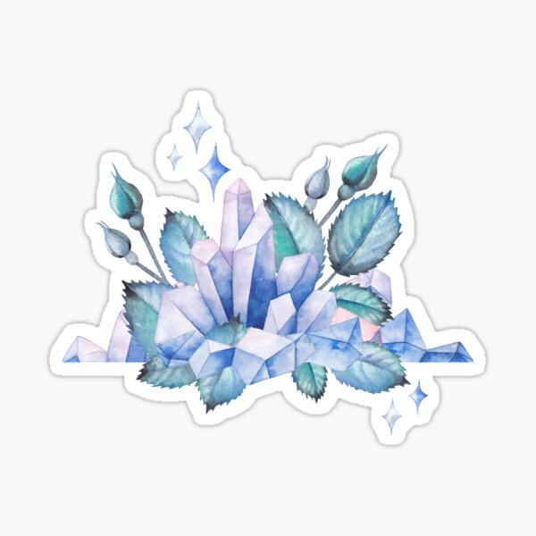 Pastel Crystal Vinyl Sticker, Pastel Sticker, Crystal Sticker, Vinyl  Sticker, Crystal with Butterflies, Spring Sticker, Colorful Sticker